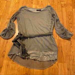 Seduzione top with sequin bottom and belt Size 4